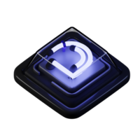 3D Key Caps Or Keyboard icon rendering png