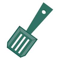 Shovel for cleaning after animals, cats, animal care. vector