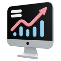 Online Analytics 3d icon illustration png
