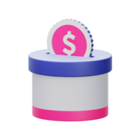 donation 3d icon illustration png