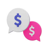 finance chat 3d icon illustration png