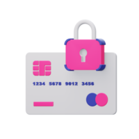 ilustração de ícone 3d de cartão de crédito png