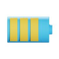 battery status 3d icon illustration png