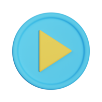 play button 3d icon illustration png