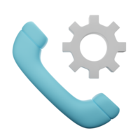 call setting 3d icon illustration png