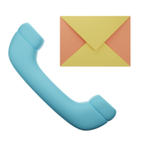 message call 3d icon illustration png