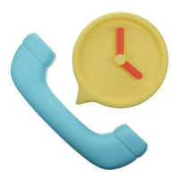 call time 3d icon illustration png