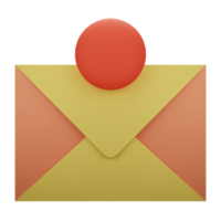 message notification 3d icon illustration png