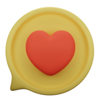 love chat 3d icon illustration png