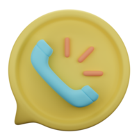 phone call 3d icon illustration png