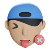 No gusto 3d icono ilustración png