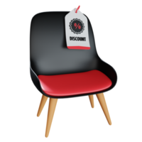 office chair 3d icon illustration png