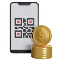 payment code 3d icon illustration png