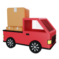 delivery truck 3d icon illustration png