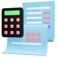 Finance Report 3d icon illustration png