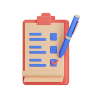 checklist 3d icon illustration png