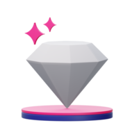 diamante 3d ícone ilustração png