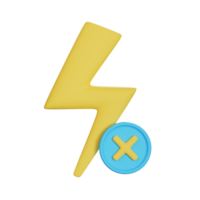 no flash mode 3d icon illustration png