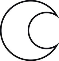 Basic Moon Phase Line Art Coloring vector