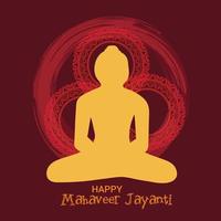 vector ilustración de un antecedentes para mahaveer Jayanti celebracion.