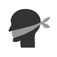 Man with a blindfold mouth.  Prohibition of freedom of expression. Censorship and restrictions. vector