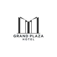 grandioso plaza hotel moderno elegante vector logo símbolo.