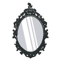 mirror vector with vintage frame