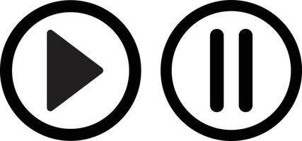 Play and Pause button icon. Media player control icon vector