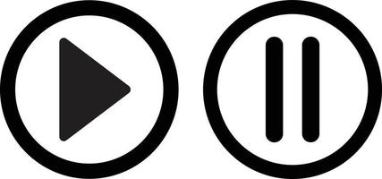 Play and Pause button icon. Media player control icon vector