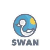 Swan simple logo vector