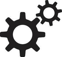 Settings icon vector. Black gears. Functions symbol . Gear icon vector