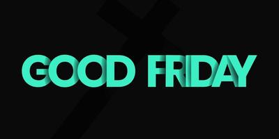 Good Friday modern banner illustration with cross background. vector