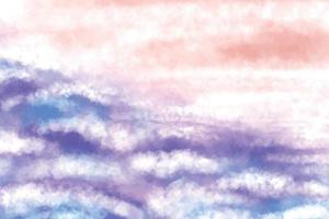 Abstract hand painted colorful cloud watercolor texture background vector