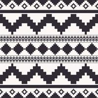 Aztec Kilim geometric black and white pattern. Aztec Kilim geometric square triangle seamless pattern background. Ethnic geometric pattern use for fabric, home interior decoration elements. vector