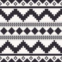 Aztec Kilim geometric black and white pattern. Aztec Kilim geometric square triangle seamless pattern background. Ethnic geometric pattern use for fabric, home interior decoration elements. vector