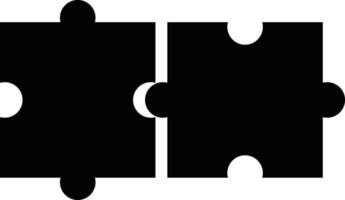 black puzzles icon vector isolated on white background