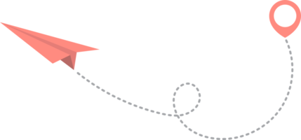 carta aereo con tratteggiata tracciare e carta geografica pointer perno png