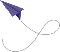 Paper plane with line trace png