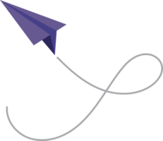 papier avion avec ligne trace png