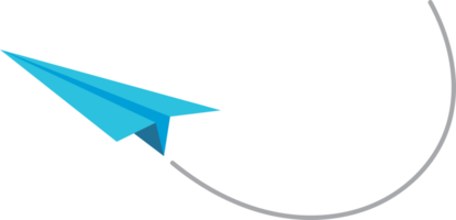 Paper plane with line trace png