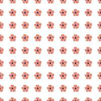 Chamomile flower endless background. Abstract floral seamless pattern in simple style. vector