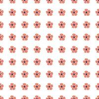 Chamomile flower endless background. Abstract floral seamless pattern in simple style. vector