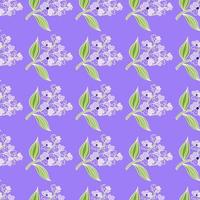 Seamless pattern with decorative flowers. Floral background. Cute plants endless backdrop. vector