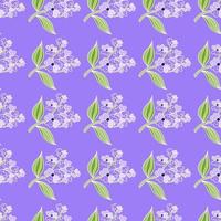 Seamless pattern with decorative flowers. Floral background. Cute plants endless backdrop. vector