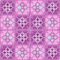 Seamless pattern with decorative mosaic elements. Vintage tile. Abstract geometric ornamental wallpaper. vector