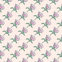 Seamless pattern with flowers and leaves. Abstract floral wallpaper. vector