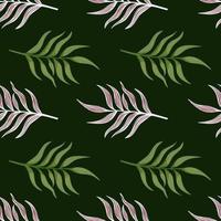 Fern leaf wallpaper. Abstract exotic plant seamless pattern. Tropical palm leaves pattern. Botanical texture. vector