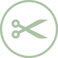 Scissors icon in flat style png