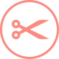 Scissors icon in flat style png