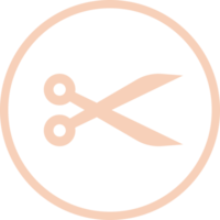 Scissors icon in flat style png